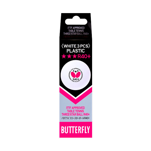 PELOTA R40+ 3 ESTRELLAS BUTTERFLY