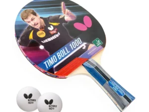 RAQUETA TIMO BOLL 1000 + 2 BOLAS BUTTERFLY