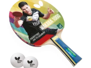 RAQUETA WAKABA 1000 + 2 BOLAS BUTTERFLY