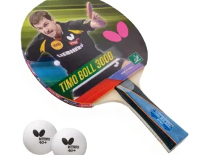 RAQUETA TIMO BOLL 3000 + 2 BOLAS BUTTERFLY